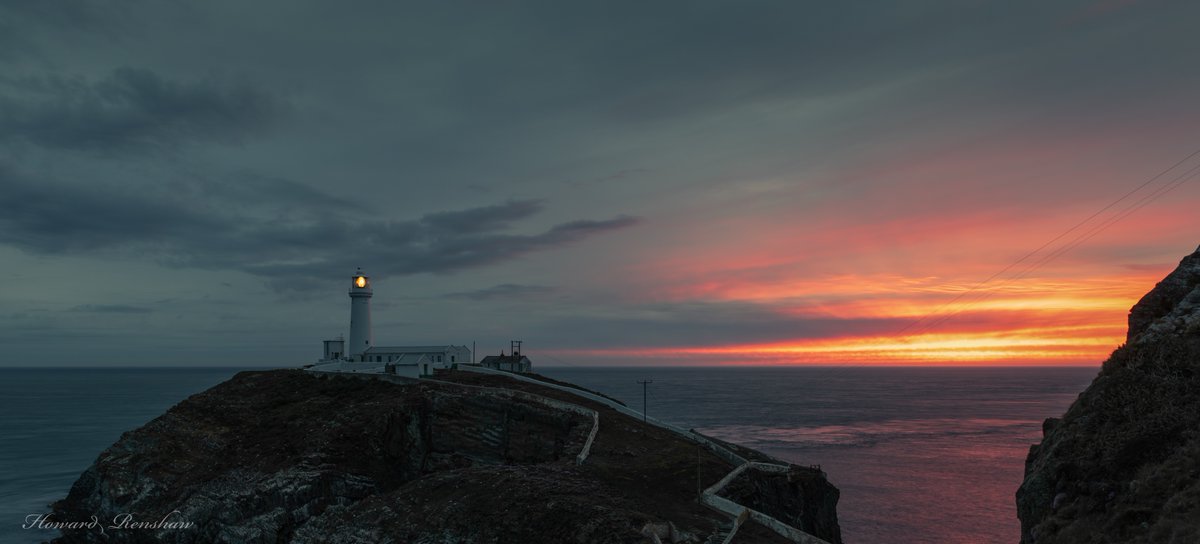 Sunset, Southstack Lighthouse, Holyhead, Anglesey.