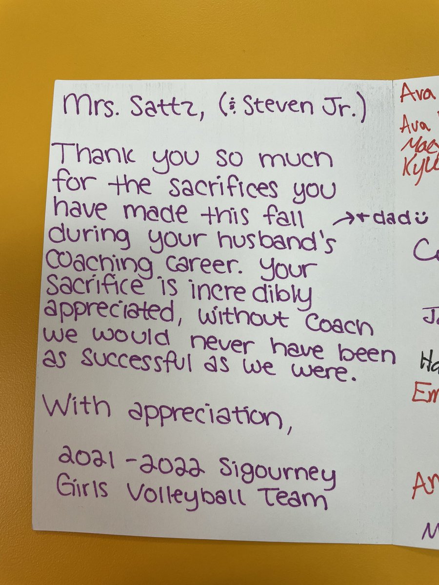 Steven Sattz (@coachsattzvb) on Twitter photo We wrapped up our <a href="/SigourneyVB/">Sigourney Savages VB</a> season last night with a Dinner/Awards Banquet.The team put together a gift and cards that made my day.They even gave one to my wife/son for the sacrifices they made to allow me to coach.Great group and glad I could impact them in a positive way!π We wrapped up our <a href="/SigourneyVB/">Sigourney Savages VB</a> season last night with a Dinner/Awards Banquet.The team put together a gift and cards that made my day.They even gave one to my wife/son for the sacrifices they made to allow me to coach.Great group and glad I could impact them in a positive way!π