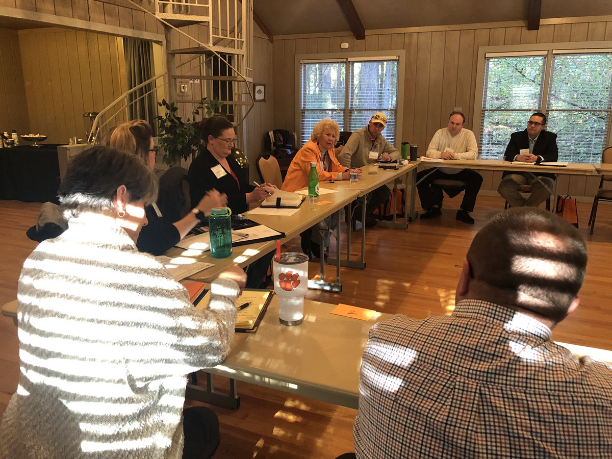 Great first day of the Ron Walker Leadership Program! Deep discussions on leadership, courage and making a difference! Thanks to “16” the first women Director of the National Park Service Fran Mainella. #clemson #cuip #clemsonprtm