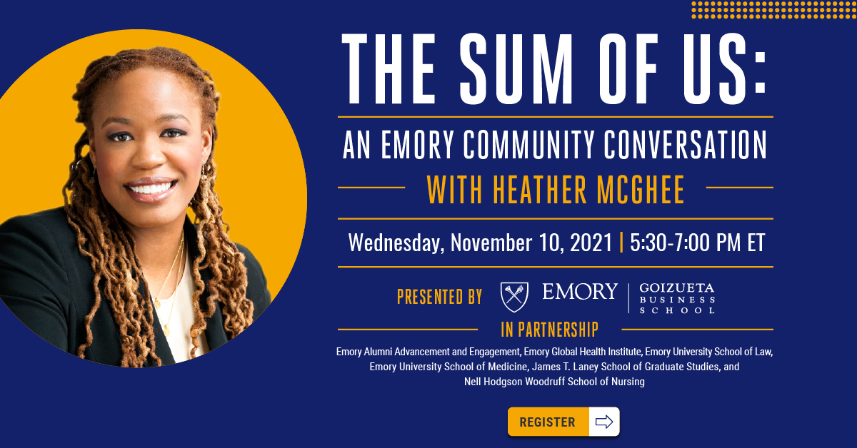 Parmi Suchdev (@parmisuchdev) on Twitter photo Timely topic of combatting racism in America as we vote on Election Day. Please join us for a virtual conversation w/ <a href="/hmcghee/">Heather McGhee</a>, NYT bestselling author of The Sum of Us: What Racism Costs Everyone and How We Can Prosper Together on 11/10. emory.biz/sumofus #emorysumofus Timely topic of combatting racism in America as we vote on Election Day. Please join us for a virtual conversation w/ <a href="/hmcghee/">Heather McGhee</a>, NYT bestselling author of The Sum of Us: What Racism Costs Everyone and How We Can Prosper Together on 11/10. emory.biz/sumofus #emorysumofus