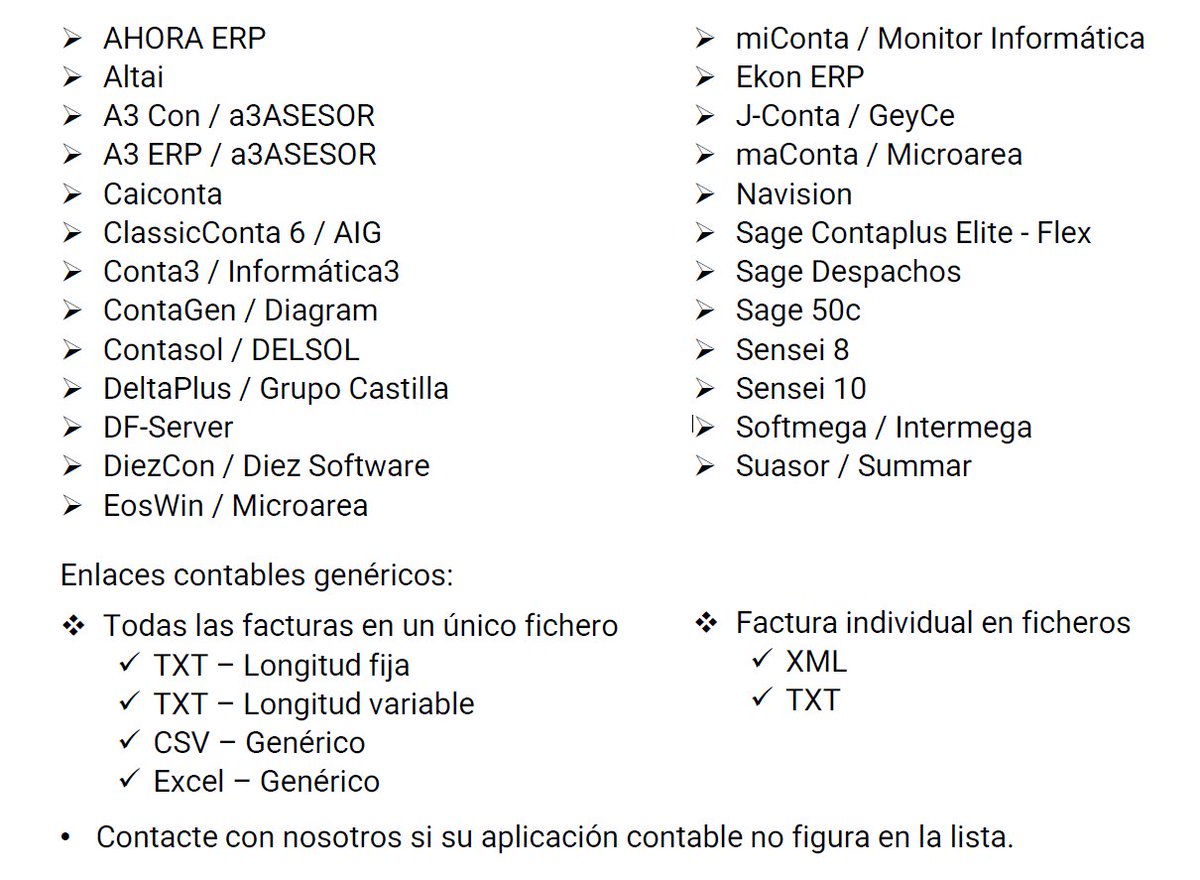 FacturaTech genera el enlace del diario, alta de terceros y vencimientos de las siguientes aplicaciones.
#contabilizaciónautomática
#contabilidad
#ahorratiempo
#facuratech