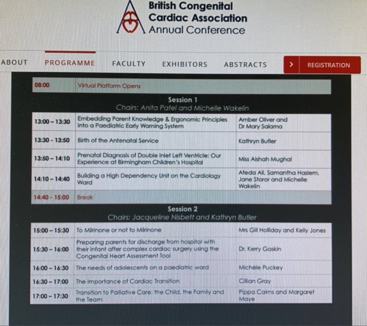 CongenitalCNA's tweet photo. Welcome all to the Nurses’ afternoon @bcca_uk @CongenitalCNA starting with Amber Oliver and Dr Mary Salama discussing a PEWS https://t.co/i9CQuWKjEQ