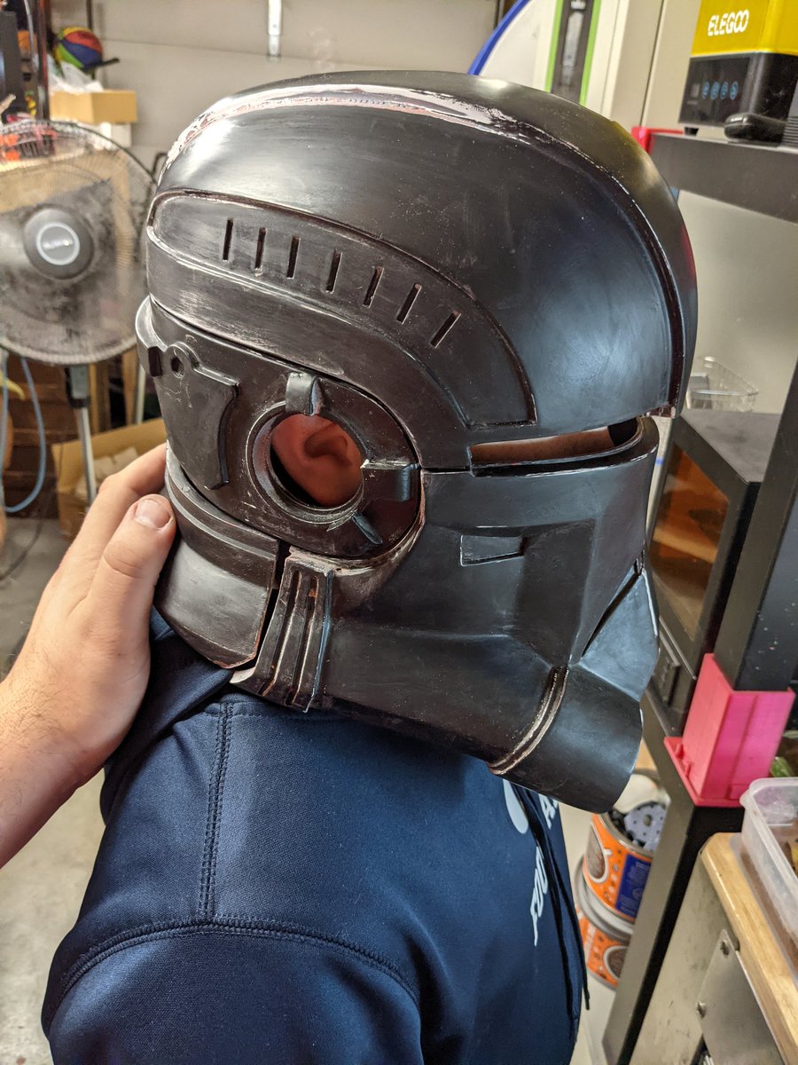 MantaCreations's tweet photo. Test fitting his Echo. He loves it. https://t.co/BR1PXFDd7r