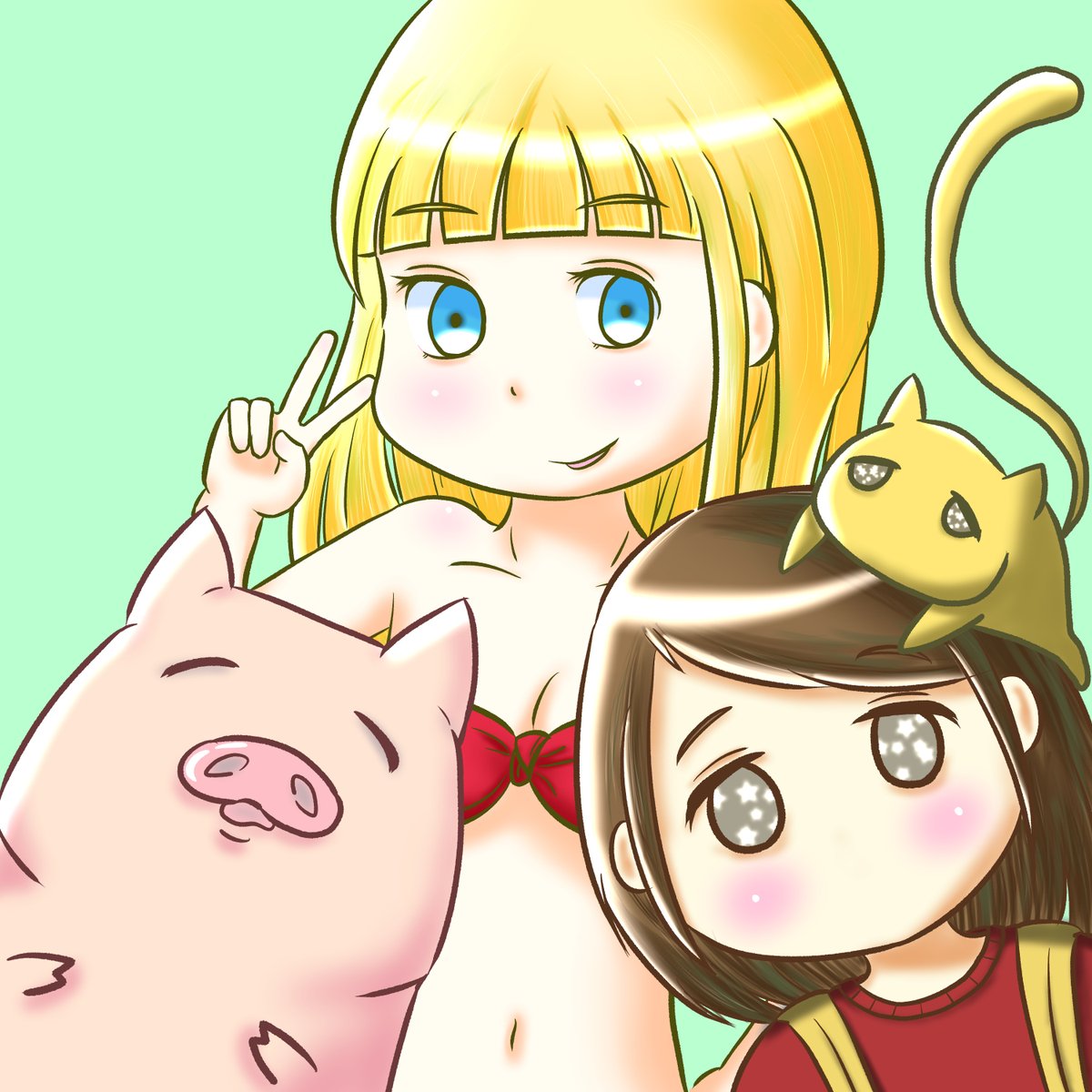 「今日を逃すと出す機会が無さそうなのでとで隠れてないVer.の人魚ちゃんを置いてお」|べほ 𝕏のイラスト