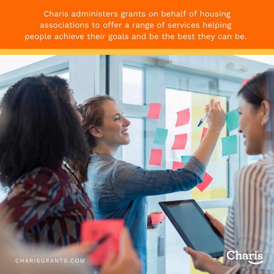 Charis administers grants on behalf of housing associations to offer a range of services helping people achieve their goals and be the best they can be.

If your organisation needs help managing a fund or grant, please contact our commercial services team today 01733 421 075.