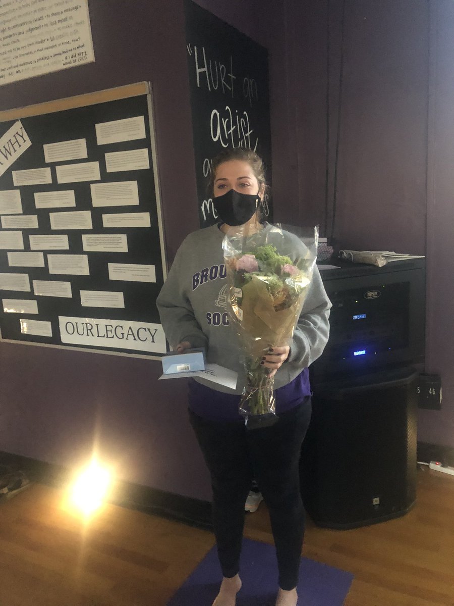 AnnBozek's tweet photo. Congratulations, to Caroline Olson, Broughton’s Teacher of the Year.  Her commitment to all students can learn radiates through building. The Dept of Special Education and the BHS faculty celebrates you. @NBroughtonHS https://t.co/EjmArnfXEI