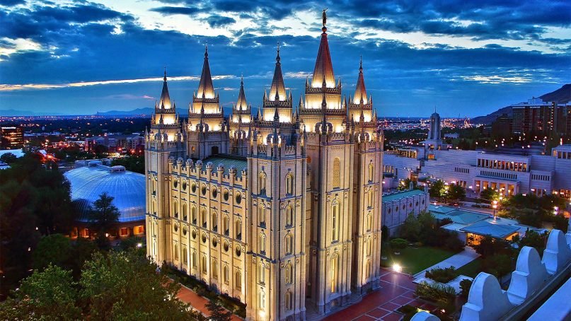 The Church of Latter-Day Taints, aerial view of Perineum Temple. #LDS #Moreman #LSD #BringEmYoung #joking