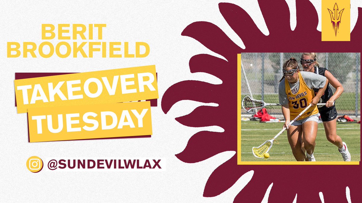SunDevilWLax's tweet photo. TAKEOVER TUESDAY 🤳

Follow along today as Berit Brookfield takes over the Sun Devil Lacrosse (@SunDevilWLax) Instagram story!

🔗: https://t.co/y5J5KSznz0 https://t.co/yar3ayjA8c