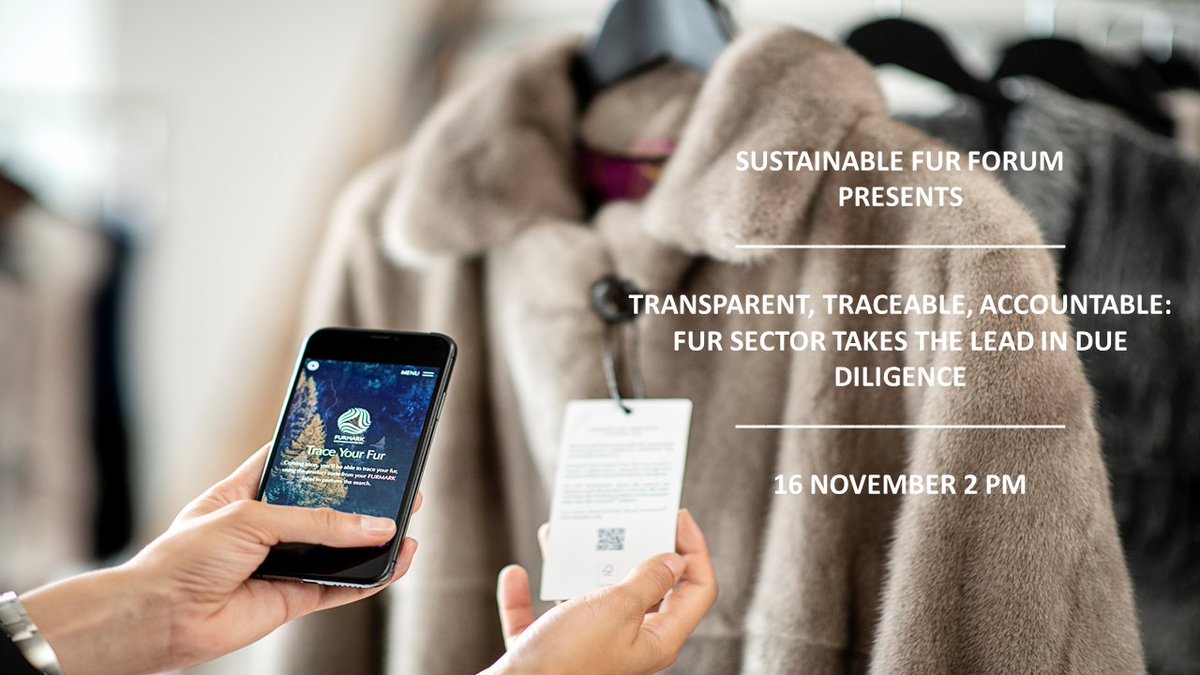 AdviceLykke's tweet photo. Mark the date! 
On 16 November we moderate @we_are_fur's webinar  (pic below⤵️) to discuss with fashion brands, policymakers and tech companies how #DueDiligence &amp; #traceability can deliver supply chain #transaprency

Register here 👉 https://t.co/lOIiGespEP https://t.co/Bb3kdTtK5m
