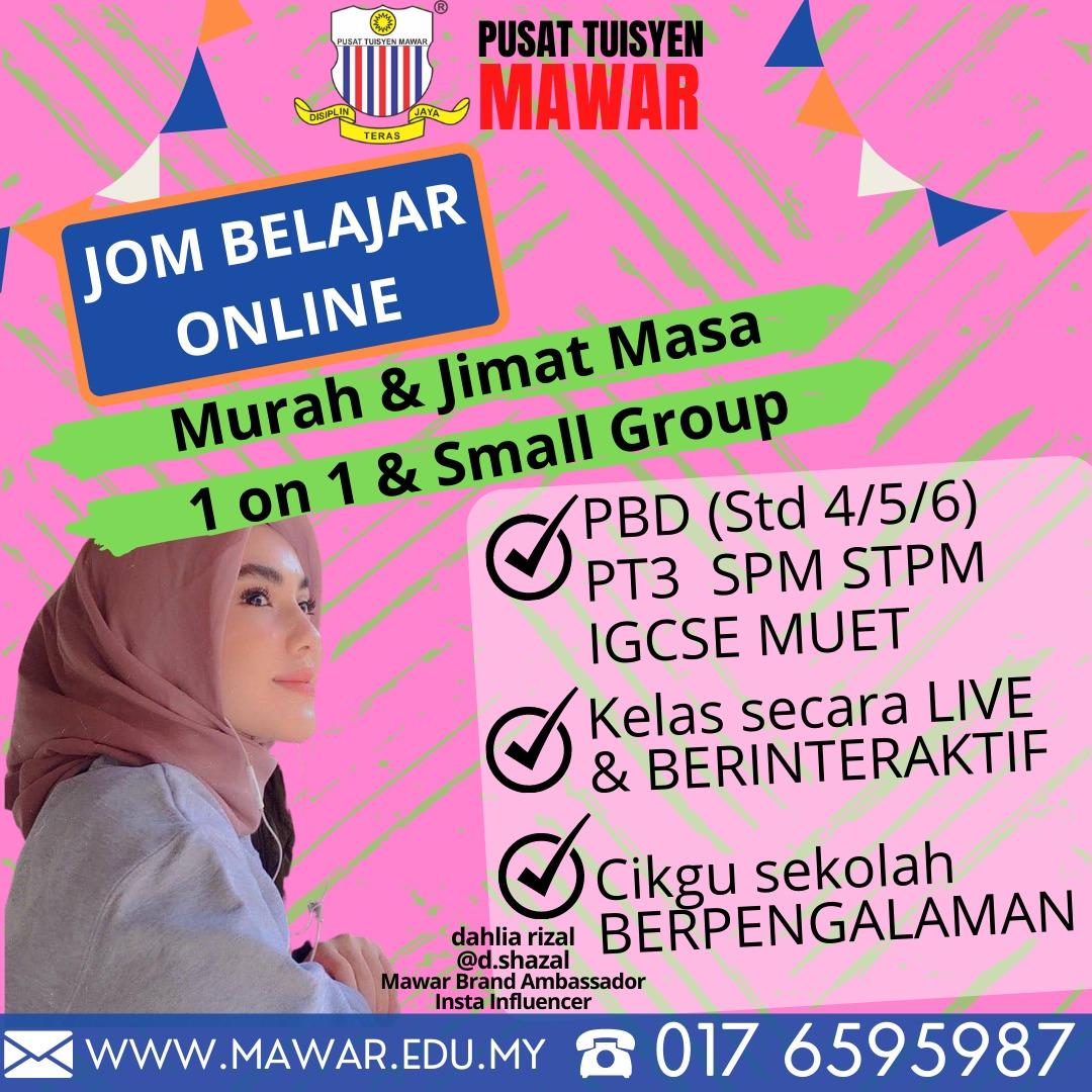 Mawar Education. Selama 25 tahun⭐ BERIBU Pelajar sudah Sukses &amp; Berjaya JOM sertai Mawar Digital Online Class PBD( std 3/4/5/5) PT3 SPM STPM IGCSE MUET  wa.me/60176595987 mawar.edu.my
