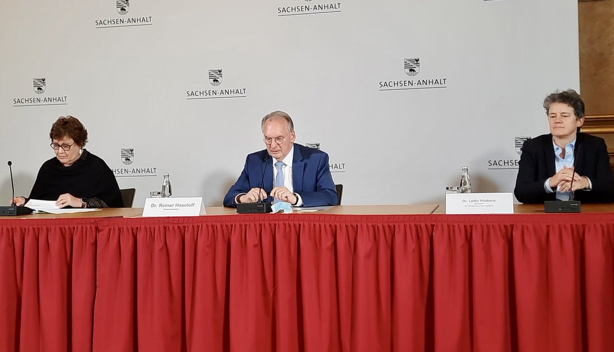 MP <a href="/reinerhaseloff/">Dr. Reiner Haseloff</a> kündigt in der heutigen Landespressekonferenz für die kommende Woche eine neue #Corona-Eindämmungsverordnung an, die dann bis kurz vor Weihnachten gelten soll. (stk)