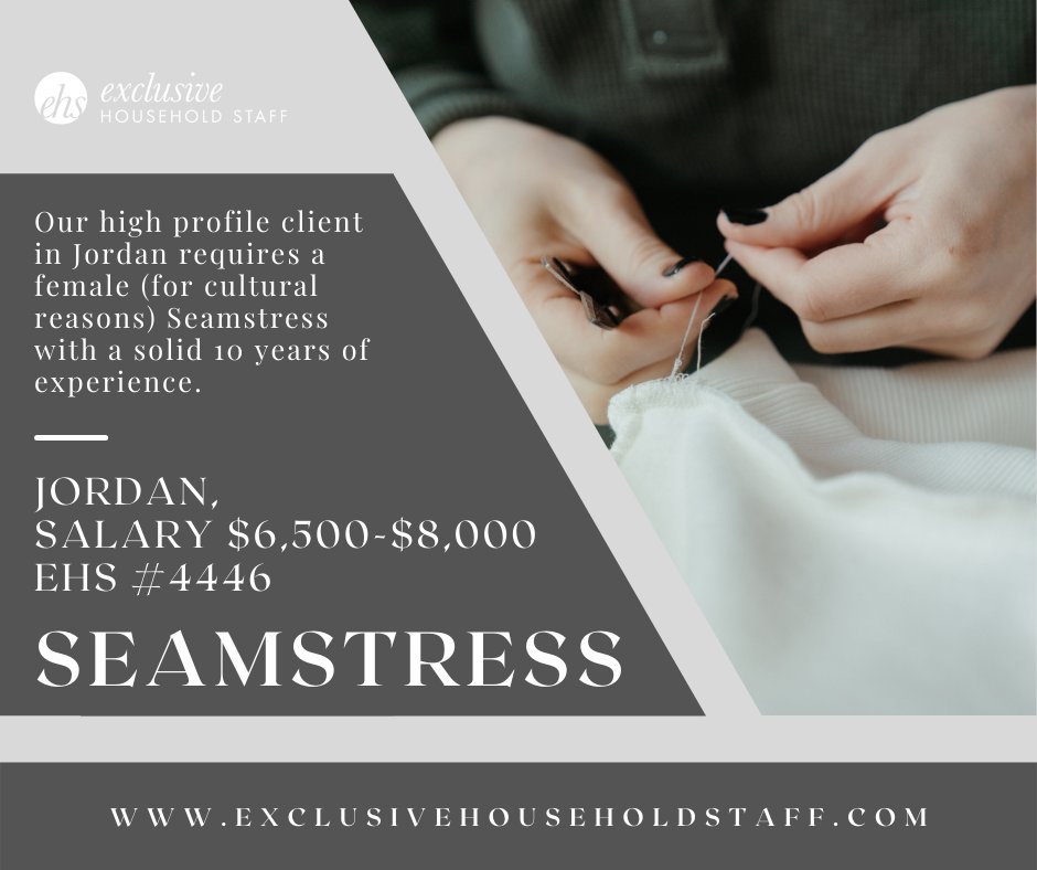 EHS_Recruitment's tweet photo. Interested in our Seamstress role?
Visit our website for more information:
https://t.co/Q7DCseHuGz
#seamstress #hiring #job #jobs #vacancy #vacancies #apply #applynow #new #jordanjobs #jordan #patterncutter #designer #Innovation #DigitalMarketing #Technology #Socialmedia https://t.co/akOWYR3T3k