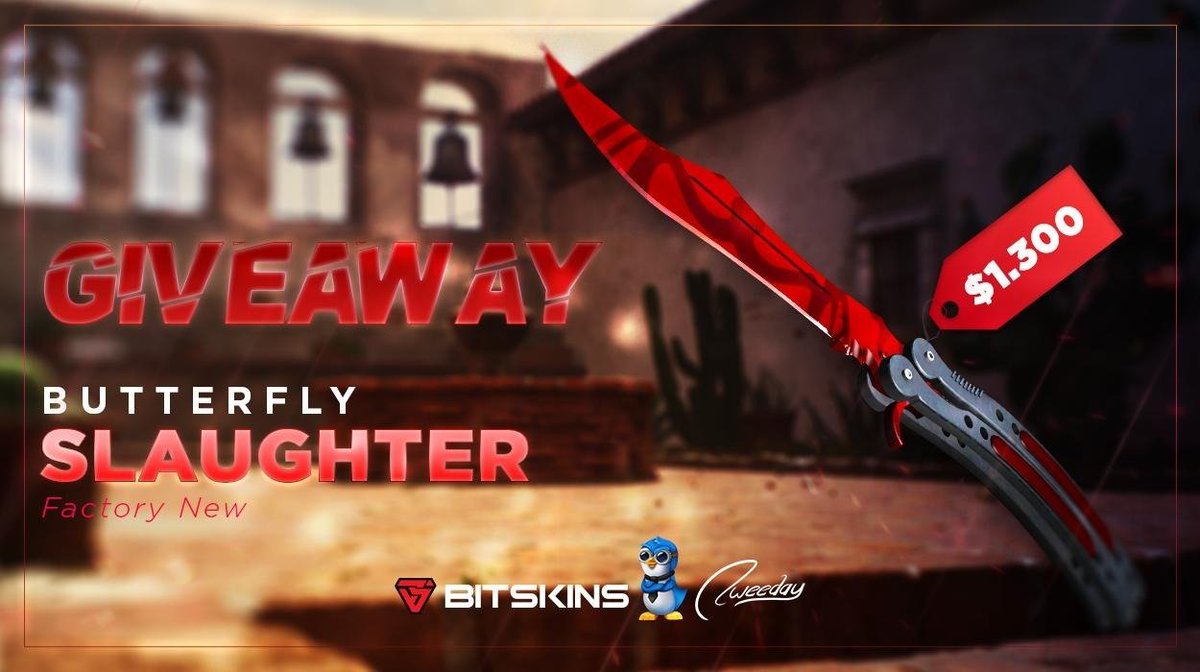 Mrtweeday's tweet image. 😎NOVEMBER 2021 GIVEAWAY😎
1x Butterfly Knife | Slaughter (Factory New) ~$1300

- RT &amp;amp; Follow
- Follow my Instagram: instagram.com/kevin.tweedale/
- Follow 
@BitSkinsCom

Enter here👉bit.ly/tweenov21
GL HF =) #AD