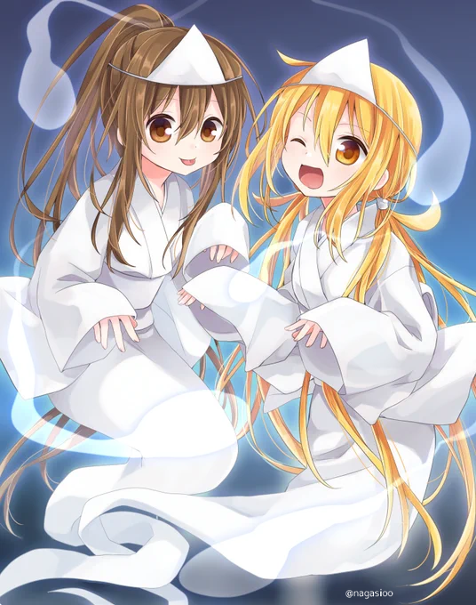 うらめしや～な皐月と文月を描かせていただきました!リクエストありがとうございました～!
 https://t.co/4AJHwOiZR9 #Skeb #Commission @skeb_jp 