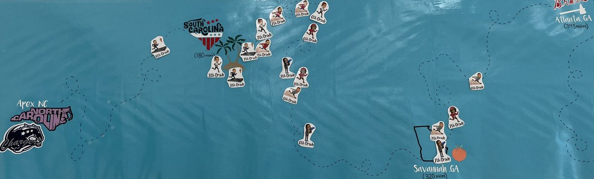 The race is on <a href="/AFMSChargers/">Apex Friendship Middle School</a>! <a href="/CoachFrice/">Coach Rice</a> 6th graders are taking a strong lead… at the moment! Let’s see if we can catch them! #cardio #runningchargers #mileage