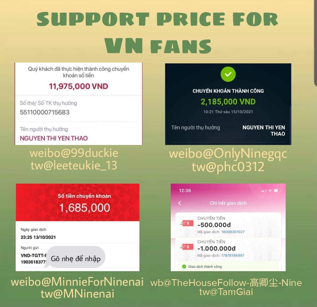 CpforNine's tweet photo. For Nine's first magazine, we've always tried our best to let Nine know he deserves the best❤️
@leeteukie_13 52,084,000 VNĐ
@MNinenai 5,185,000 VNĐ
@TamGiai 3,100,000 VNĐ
@phc0312 9,237,000 VNĐ
#INTO1Nine
#นายท่านกรชิต #高卿尘
#AlwaysBeWithNine
#รีแลกโดน้องนาย https://t.co/IFtgCqNoxB