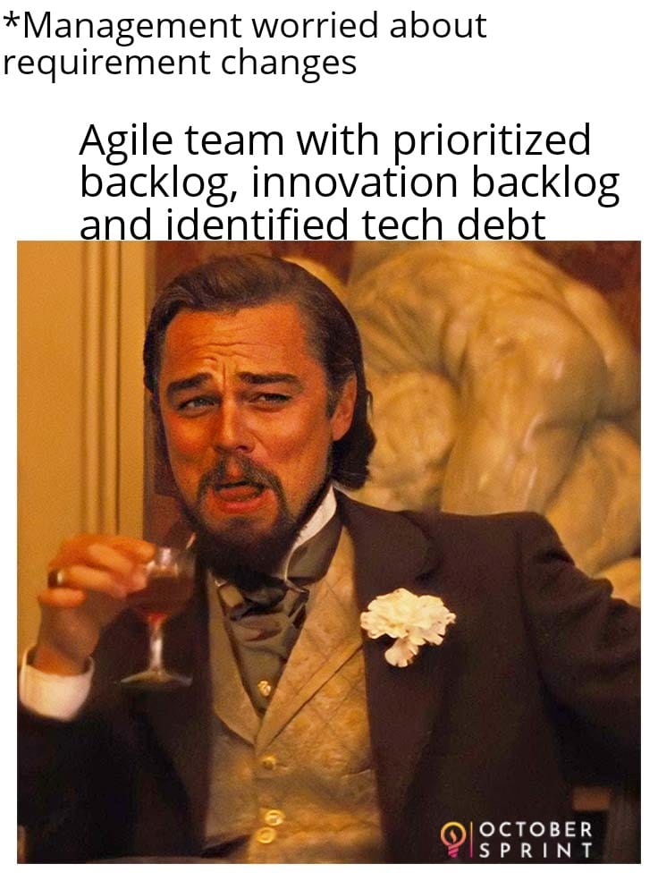 OctoberSprint's tweet photo. Some #agile teams are genuinely empowered, self-sufficient, autonomous. Those teams can weather any ups and downs and keep pushing #value to the customers. #agilesoftwaredevelopment #businessagility #scrum #softwareengineering #OctoberSprint https://t.co/KkRSwKFgVU