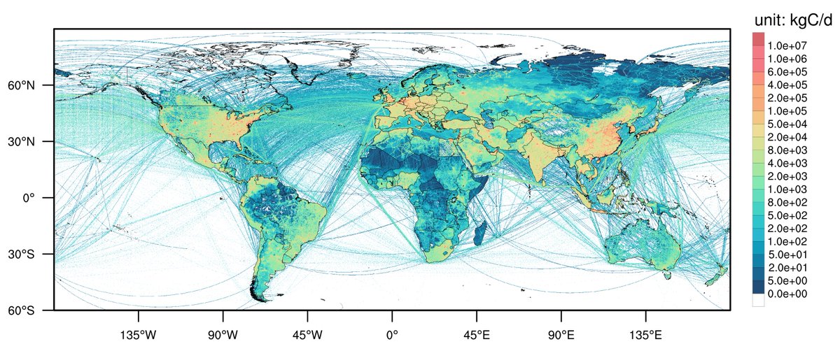 LiuzhuLiu's tweet photo. Supporting COP26, the world first Gridded Daily CO2 Emission map by @douxinyu6 @ciais_philippe @SteveDavisUCI @PierreGentine @BiqingZhu @ZhuDeng3 https://t.co/qgXEUviCZL https://t.co/27C2ODlqFP