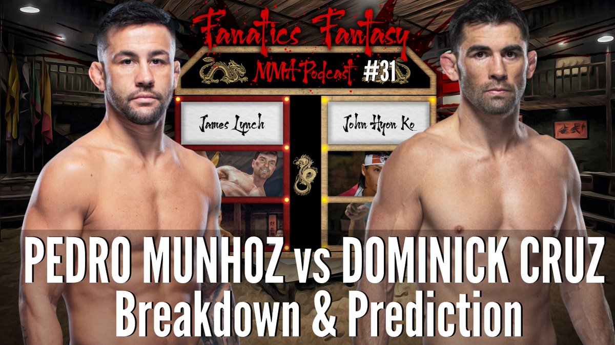 Today at 11am ET (8am PST) myself & @JHKMMA are back for the @FanaticsMMA podcast
We'll be previewing Dominick Cruz vs. Pedro Munhoz for #UFC269 and answering your questions
Watch here https://t.co/7F2oSDGmUl https://t.co/ZsmH0HluVk