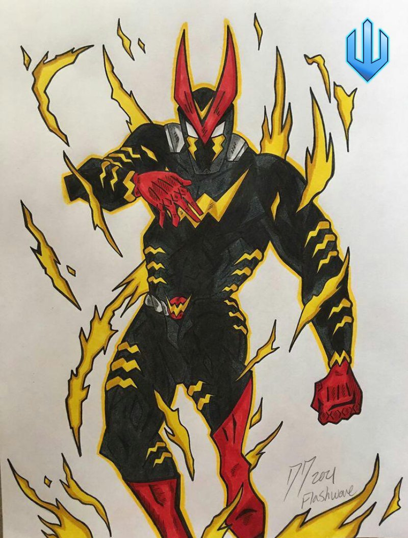 Rydescho's tweet photo. I had alot of fun using my @artezaofficial colored pencils on this piece of my OC Flashwave. The lightning around him definitely just makes this piece even more epic. I'm proud of the end result.
#flashwave #wakecomics #wakeverse #OC #ArtistOnTwitter #drawing #indiecomics https://t.co/YMlbJWBhU7