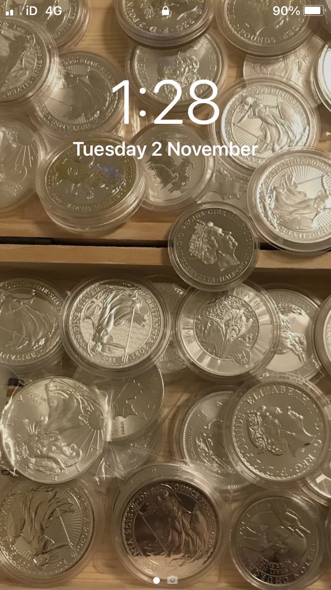 TheSilverLion1's tweet photo. What’s your screensaver ??  This is mine #stacking #silverbacks #silverRaid #Silversqueeze2 #silverLions #silver #silverPrice #screensaver #iphone https://t.co/E4HGYgXspz
