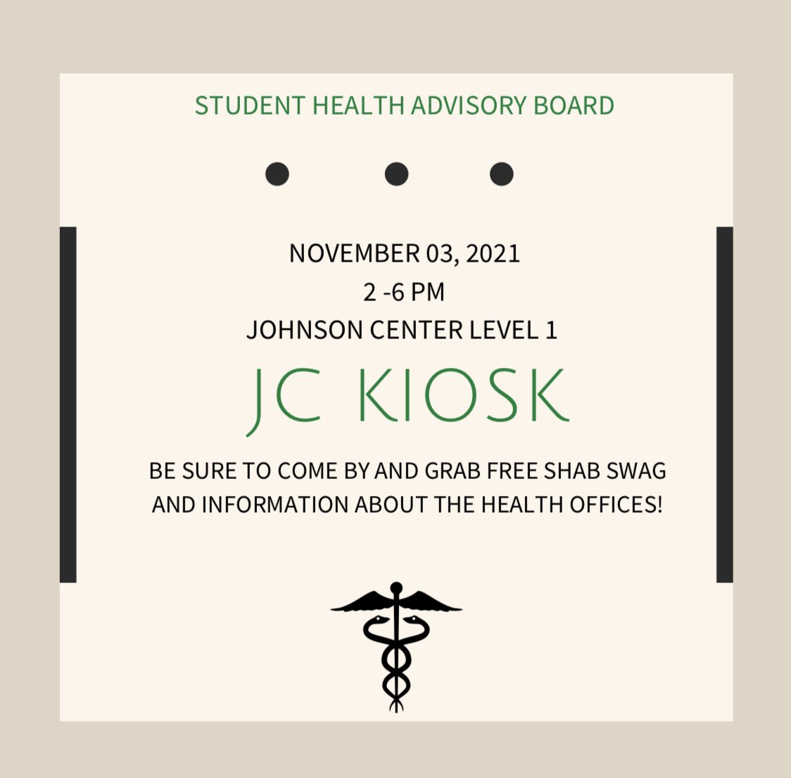 Tomorrow at the JC stop by Kiosk B!!