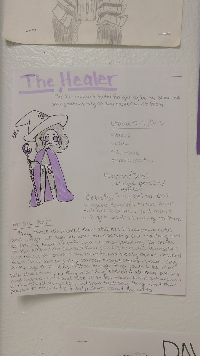 English4Rod's tweet image. So cool to see students using Brit Lit heroes as examples to create their own heroic figures! So much fun connecting old lit to today's creativity!