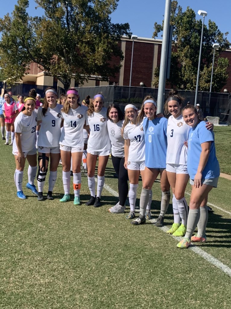UCOSoccer's tweet photo. Thank you Seniors 💙💛Great way to finish off our regular season #RollChos🐴 https://t.co/brI8txJ2vN