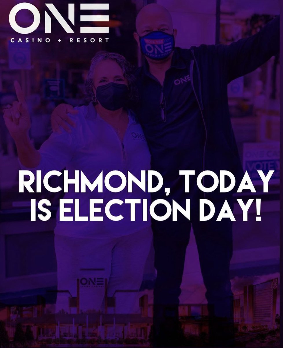 Today’s the day Richmond, VA!!! Turn your ballots over and #VOTEYES for @OneCasinoResort cc: @urbanmediamaven