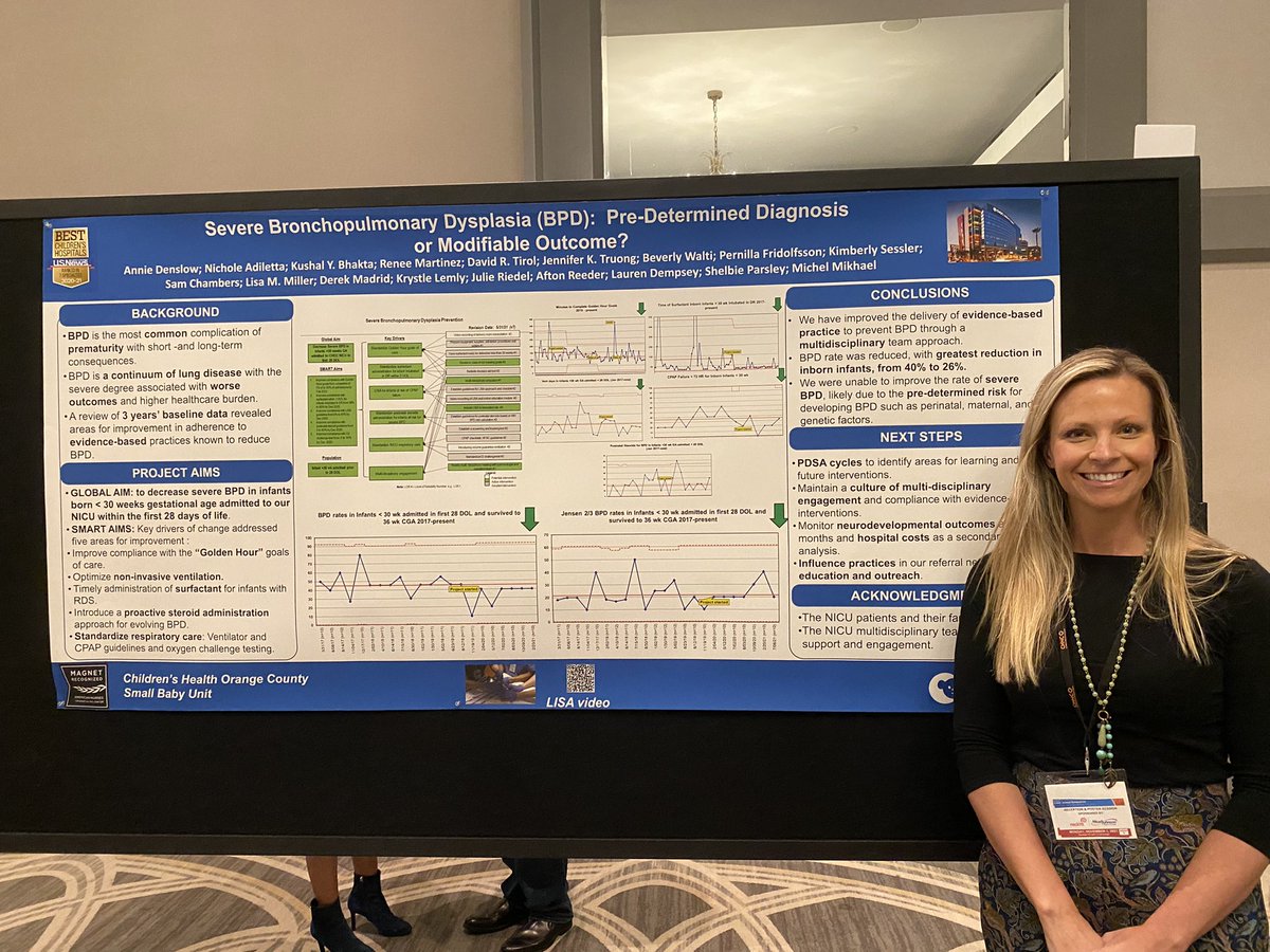 michelmikhael80's tweet photo. My colleagues Annie Denslow, MMSc, PA-C from @chocchildrens Small Baby Unit presented yesterday the interdisciplinary QI project to reduce Bronchopulmonary Dysplasia in preterm infants at the @NeoConsortium symposium. Very proud of Annie and our team! #2021CHNCsymposium https://t.co/sc4Vrd72au