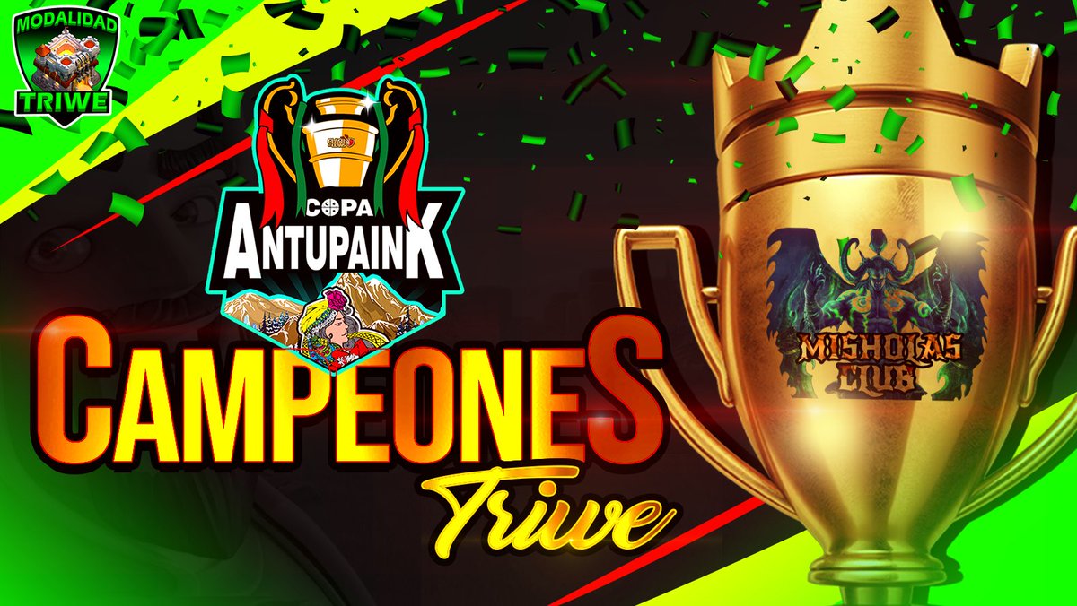 🌿Queremos felicitar al Wewnien de la modalidad TRIWE TH11 de esta 1ra Edición de la Copa Antupaink!🌿

       🏆 <a href="/URIEL34717027/">MISHOLAS CLUB</a>🏆

🍃Chaltu may por haber sido parte de esta Copa , Felicitaciones!🍃