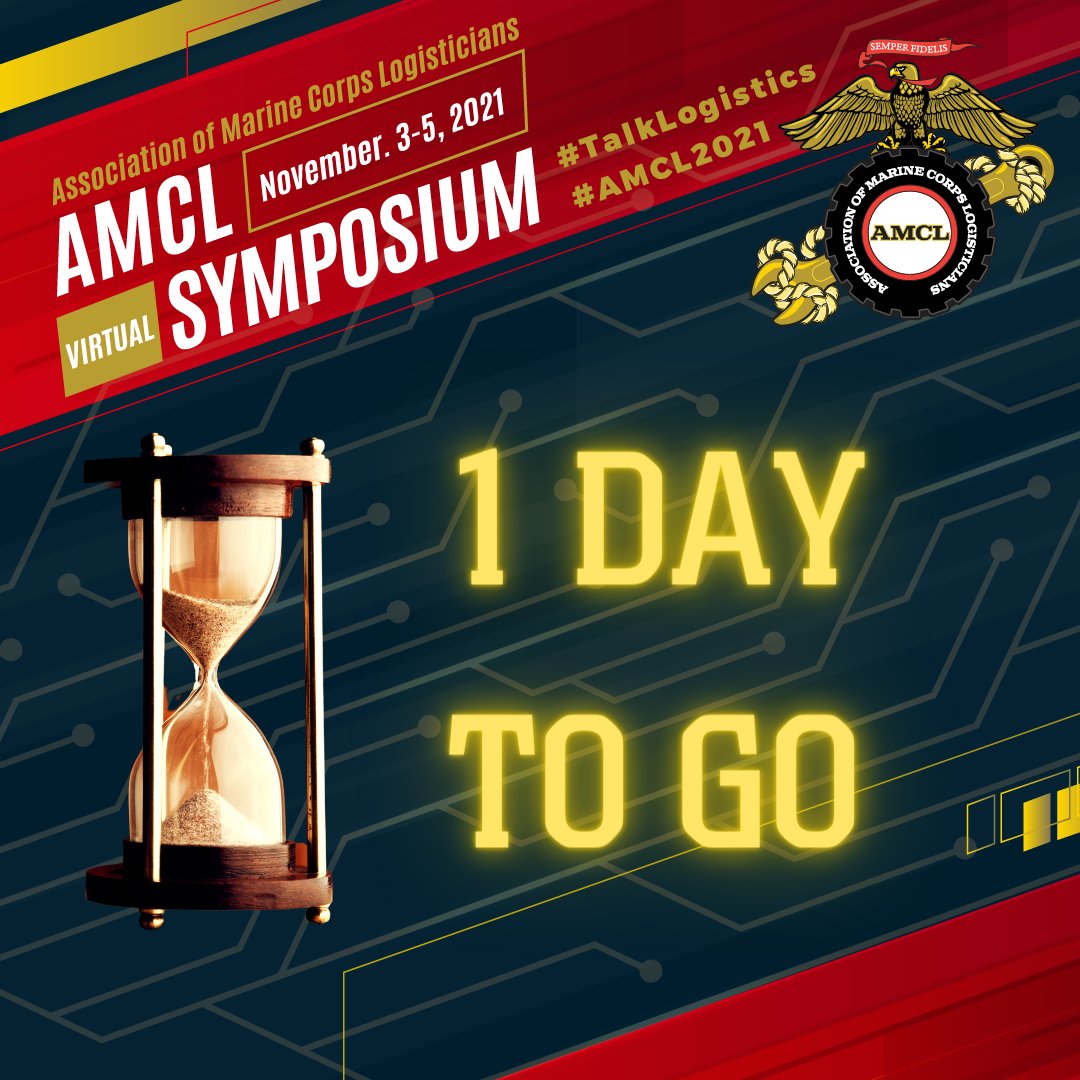 USMC_Loggies's tweet photo. π’ It's almost here! The inaugural AMCL Symposium 3 β 5 November 2021!
π¨βπ¬ Emerging Technology π Digital Transformationπ‘ Innovation Culture & Mindset π¦
πβMarine Corps Force Design 2030 #TalkLogistics
β‘ Follow #AMCL2021 + register https://t.co/0YKDe9Zdth https://t.co/49bh3Sylt0