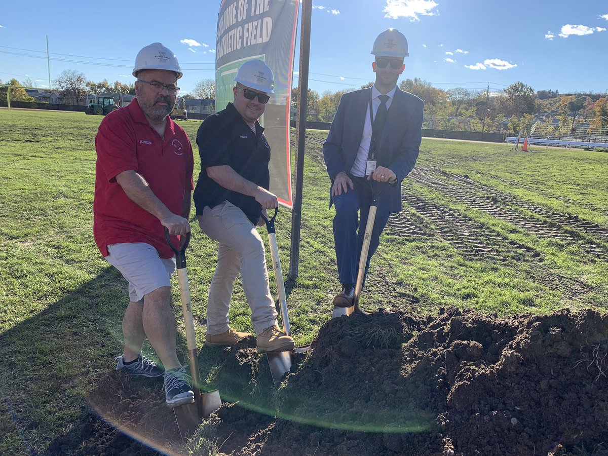 ManchesterRHS's tweet photo. Manchester Celebrates the Groundbreaking of its New Turf! https://t.co/BDtf1FsBxp