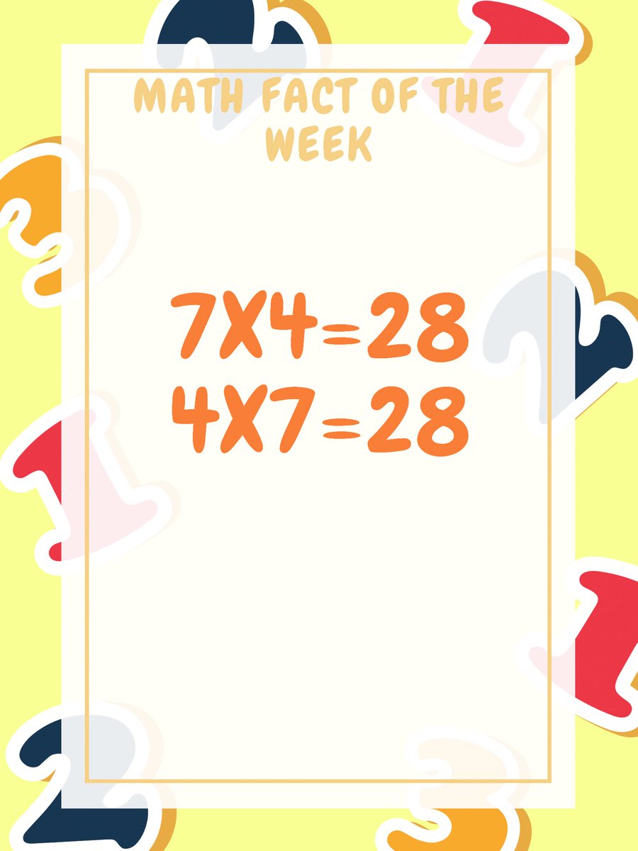 CPES_RCSTN's tweet image. Our math fact of the week is 7x4=28 

Parents we encourage you to ask your students what their favorite strategy to solve 7x4 is.
#tnloveslearning #wearercstn