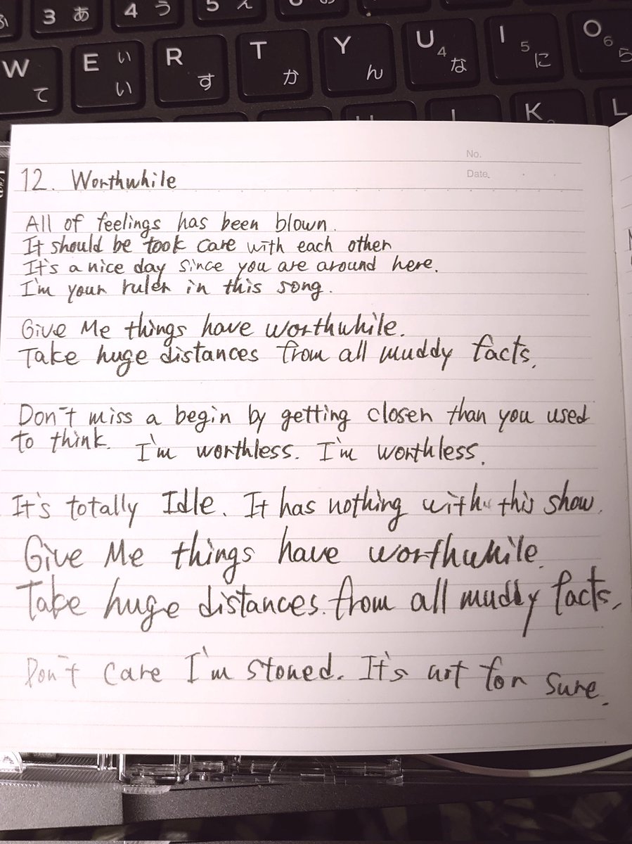 haru0606's tweet photo. 昨日、急逝した友達に捧げてた曲の歌詞をCD引っ張り出して改めて読んで、色んなことを考えた。昨日会場で溢れてた怒りや悲しみの感情はここから始まってたと私は受け止めたのだけど、真実はわからない。 https://t.co/sTHBytQQVY