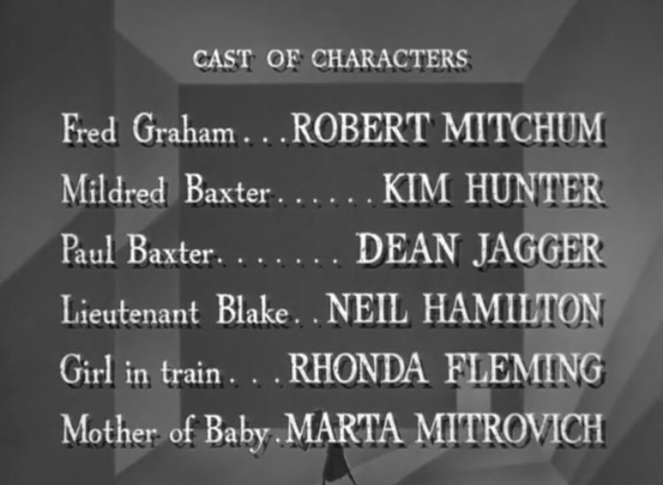 FilmFan1971's tweet photo. Tiny bit of Hollywood trivia: a pre-fame Rhonda Fleming makes an initially uncredited appearance as “Girl in train”. She was a star by the time the film was rereleased in 1949, so her name was added to the end credits. #Noirvember #WhenStrangersMarry https://t.co/DQfkh1g7za