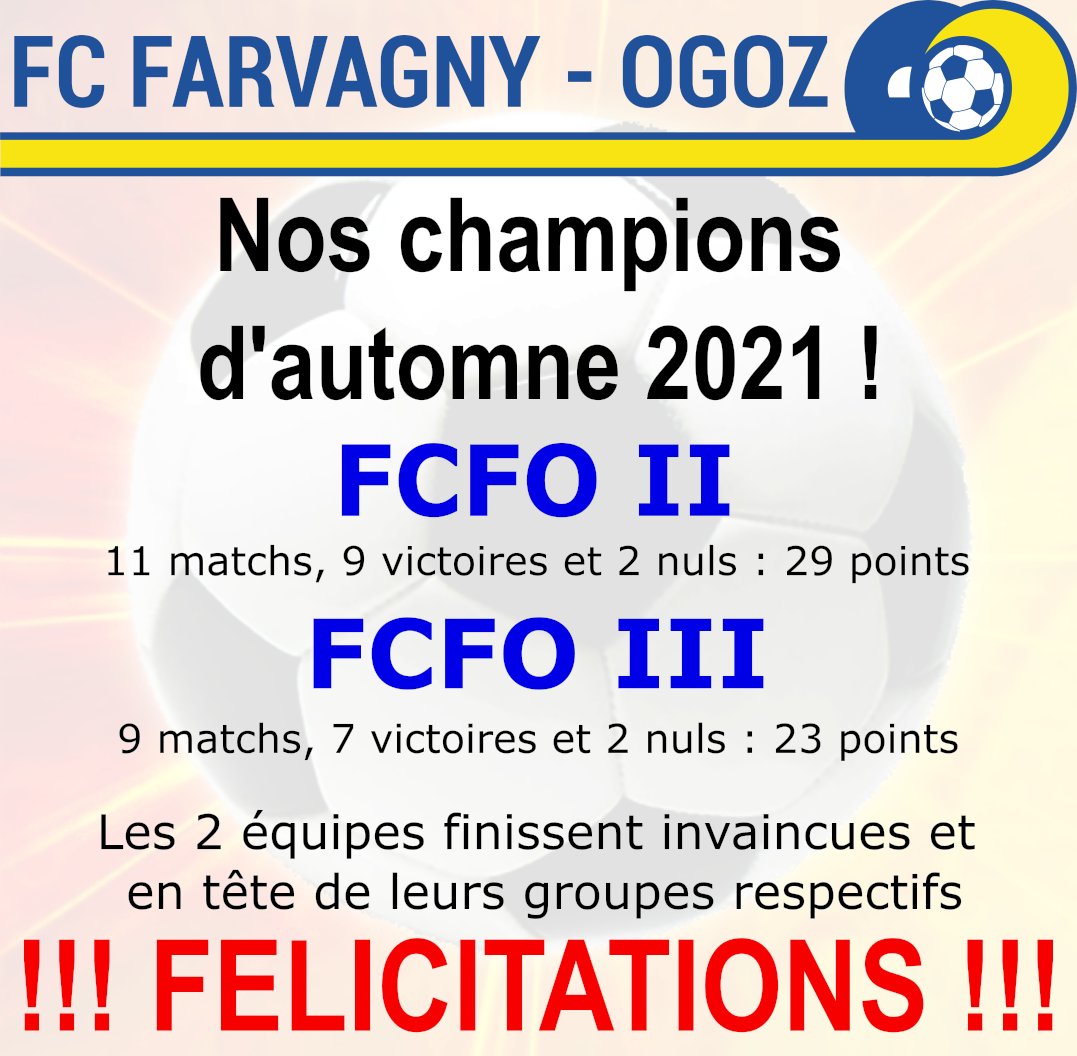 FCFarvagnyOgoz's tweet photo. #champions #automne2021 #FCFO #AFF #4emeligue #5emeligue https://t.co/pkUWIS1HhN