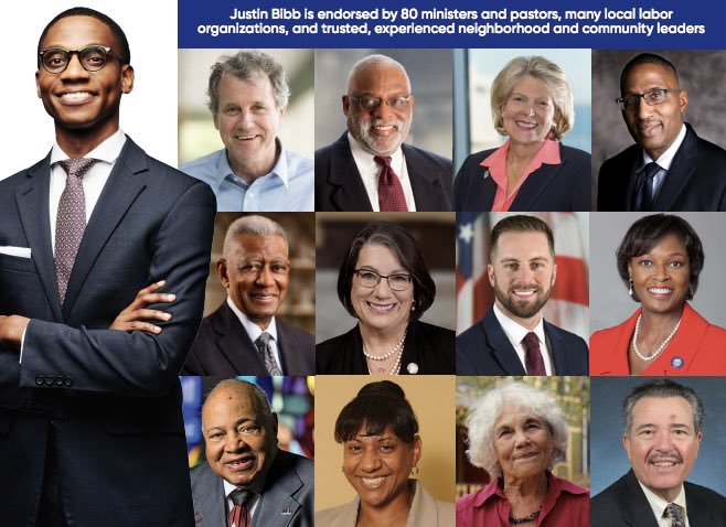 JustinMBibb's tweet photo. Since we launched our campaign nearly 300 days ago, major labor organizations, 80 ministers and pastors, trusted Cleveland news organizations and experienced neighborhood and community leaders endorsed my candidacy. I’m ready to lead on day one. #CLECantWait https://t.co/xrzVPERQNX