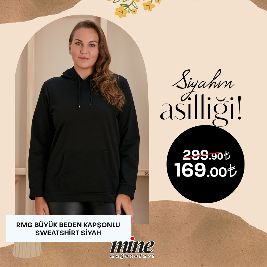 Siyahın asiliği Mine sweatlerine yansıdı... Sizin olması için acele edin.

👚RMG BÜYÜK BEDEN KAPŞONLU SWEATSHİRT SİYAH
👚Ürün Kodu: 4355
👚Ürün Bedeni: 46-48-50-52-54-56-58
👚Ürün Fiyatı: 299,90 ₺ yerine sadece 169 ₺

🎄 minemagazalari.com.tr
📱 0545 562 64 63