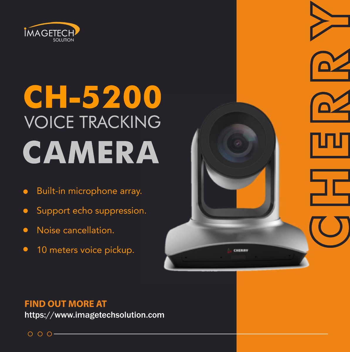 IMAGETECHS's tweet photo. Cherry CH5200 Voice Tracking Camera is your ultimate solution of video conferencing, telemedicine, school, web or broadcasting, and business needs
https://t.co/MZSfWHs8ym
#VoiceTrackingCamera #VideoConferenceCamera #ImagetechSolution #PAKvsNAM #Karachi #Lahore #Pakistan https://t.co/a2yHSet9zM