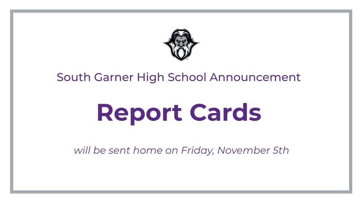 Report Cards go home on Friday #ExcellenceOnPurpose