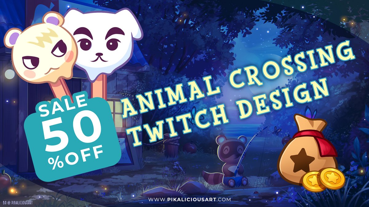 To celebrate AC week I'm having a little sale for all my 'Animal Crossing Twitch Design' products on my Website and Etsy Shop (until Sun 7 Nov) 🥳 pikaliciousart.com/shop etsy.com/de/shop/Pikali…