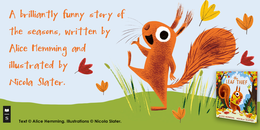 SCB_RightsUK's tweet photo. There’s a leaf thief on the loose! The Leaf Thief is a delightfully fun picture book about changing seasons by @AliceHemming1 and @nicolaslater which is loved worldwide with 19 languages secured and counting! Where will this curious Squirrel travel to next? #fbm21 #SCBVirtualBF🐿️ https://t.co/MS10jjKBz3
