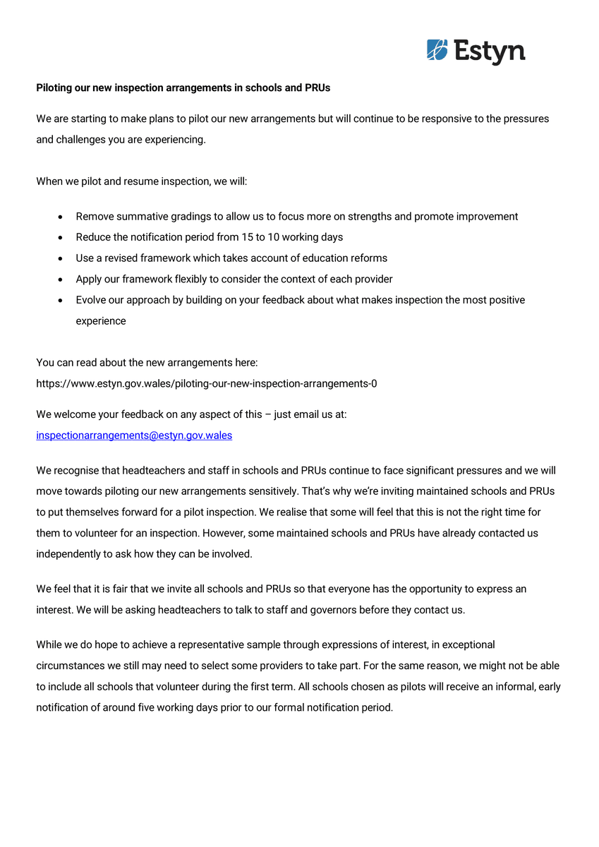 Estyn On Twitter Here s A Letter From Her Majesty s Chief Inspector estyn-on-twitter-here-s-a-letter-from-her-majesty-s-chief-inspector
