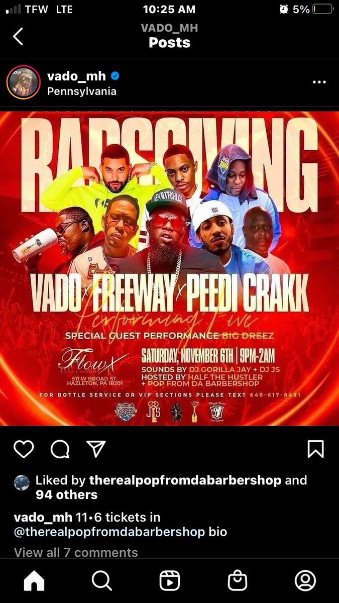 Ultraaaaaaaaaa's tweet photo. BIG BIRTHDAY VIBES OPENING UP FOR @VADO_MH @Phillyfreezer &amp; @realpeedicrakk TAP TF IN!!!! https://t.co/nFx4zL944L