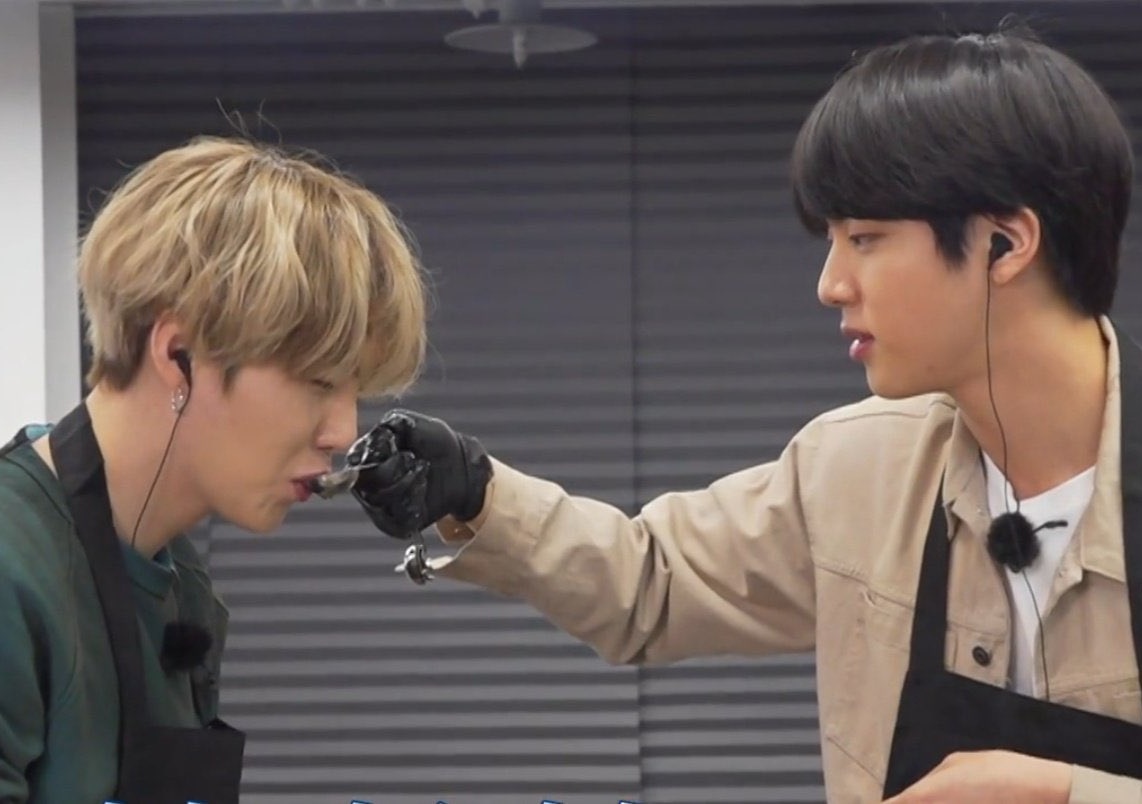 OT7folder's tweet photo. Seokjin being BTS's safe place. A thread ft. a caring and loving Hyung. https://t.co/HbzIZsS97a