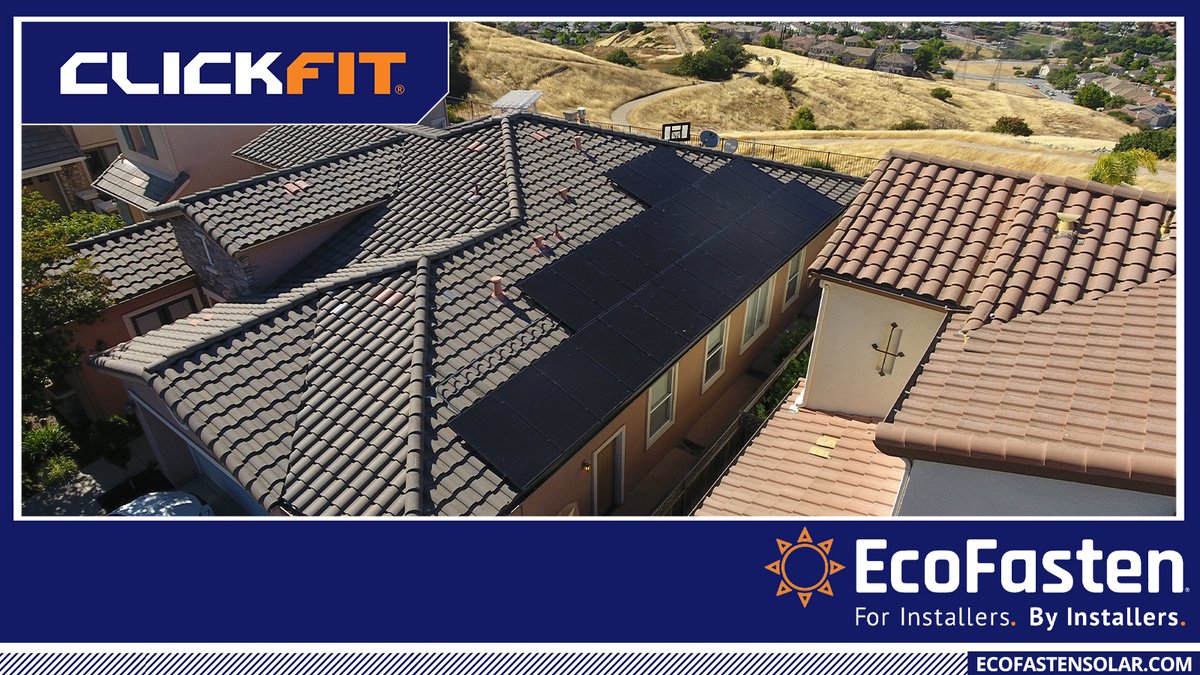EcoFasten's tweet image. 📸Another successful ClickFit installation in San Jose🤩 
If you’re looking for a fast-installing rail-based rooftop #solar mounting system, #ClickFit is it
👉bit.ly/3FTgrrh

#RooftopSolar #SolarPV #SolarInstallations #SolarInstallers #SolarPower #SolarEnergy #EcoFasten