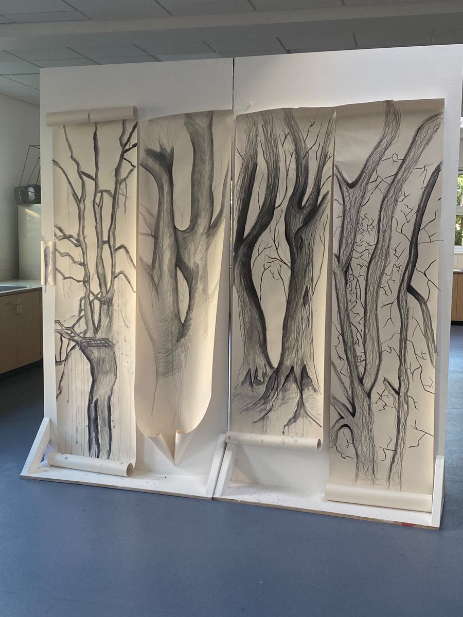 artatstanne's tweet image. Just some more amazing large scale work from our Year 12’s!! See more of it at our open evening this Thursday. 

#artatstannes #Trees #amongthetrees #KS5 #stannesenfield