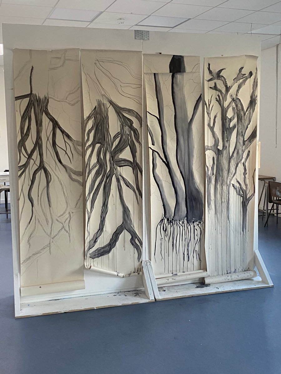 artatstanne's tweet image. Just some more amazing large scale work from our Year 12’s!! See more of it at our open evening this Thursday. 

#artatstannes #Trees #amongthetrees #KS5 #stannesenfield