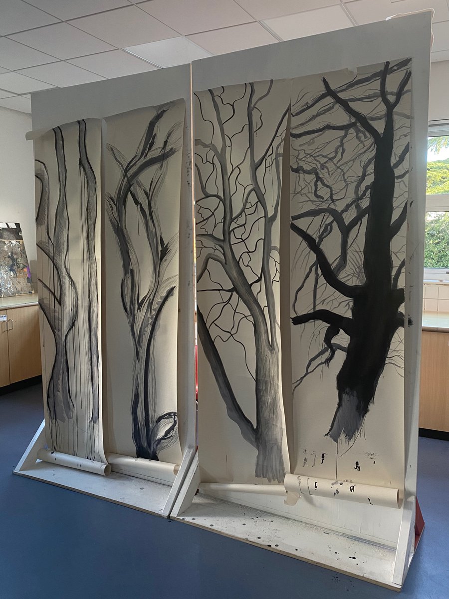 artatstanne's tweet image. Just some more amazing large scale work from our Year 12’s!! See more of it at our open evening this Thursday. 

#artatstannes #Trees #amongthetrees #KS5 #stannesenfield